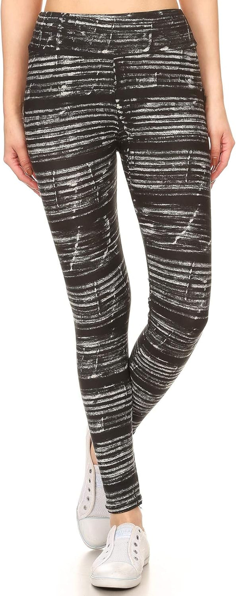 High Waisted Tie Dye & Fabric Print Leggings for Women - Reg, Plus, 1X3X, 3X5X