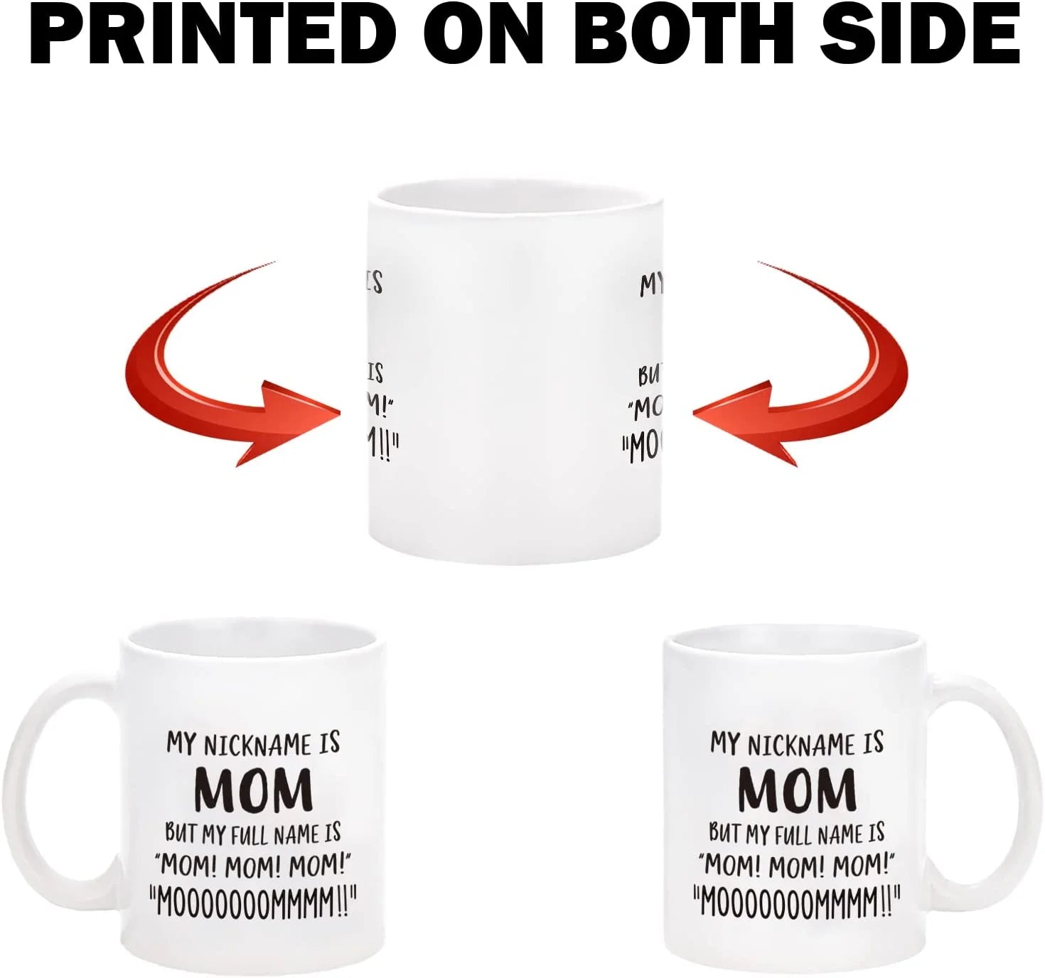 Gifts for Mom, My Nickname Is Mom Funny Coffee Mug, Mom Christmas Mothers Day Birthday Gifts from Daughter Son Kids, Best Mom Gifts, Funny Gift Ideas for Mom, Present for Mom, Mom Mug 11 Oz