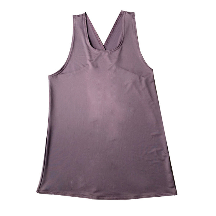 Women's Activewear: Solid Wrap Back Sports Tank Tops - Sleeveless, Breathable & Asymmetrical Hem Fit - Perfect For Fitness & Wor