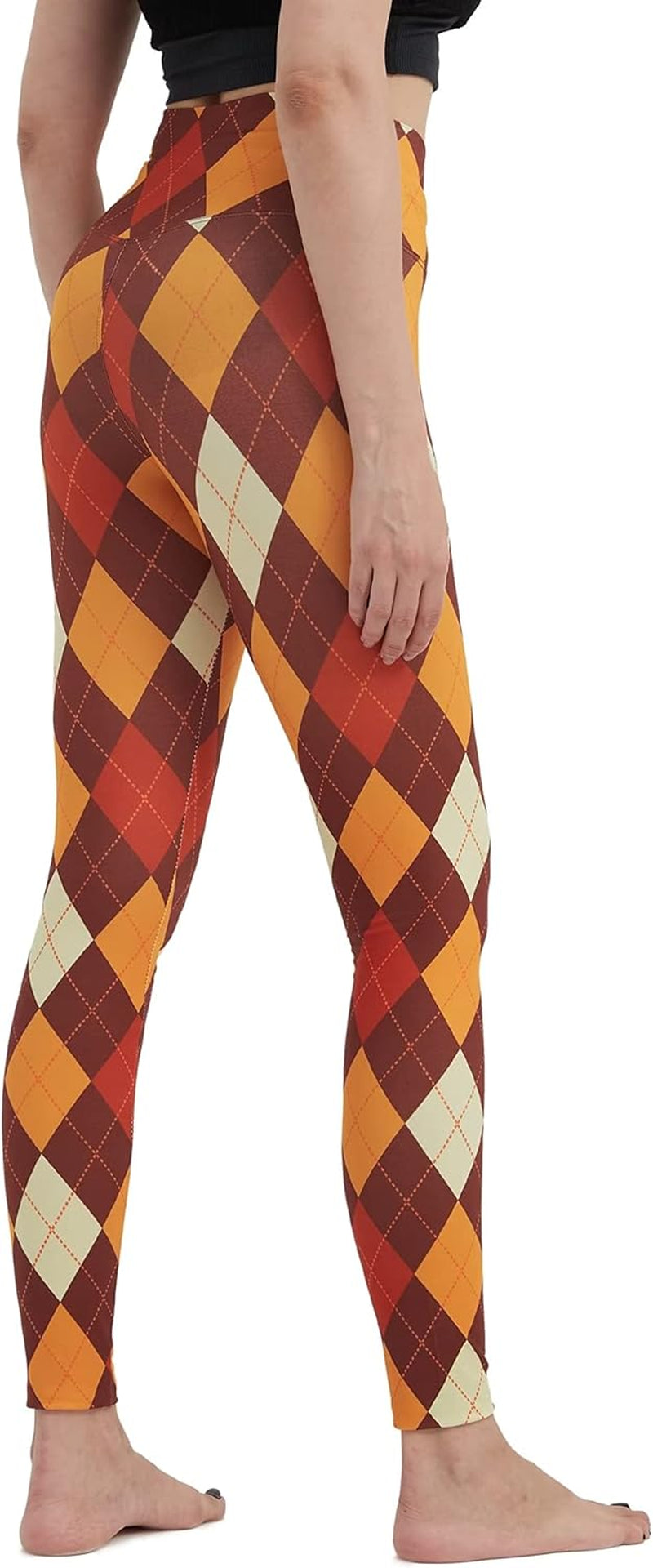 Women'S Christmas Halloween Crossover Leggings High Waisted Buttery Soft Printed Tights 27"
