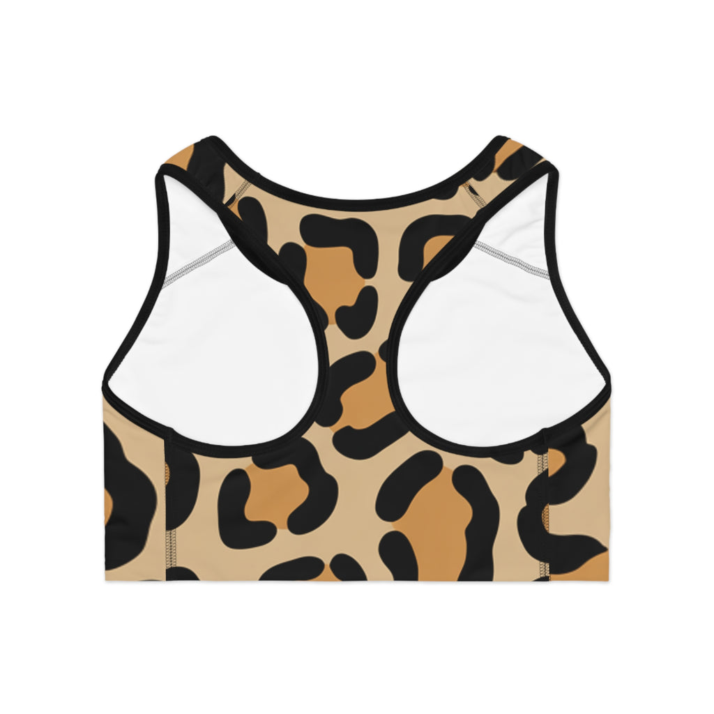 Leopard Print Sports Bra — Chic Animal Print Activewear