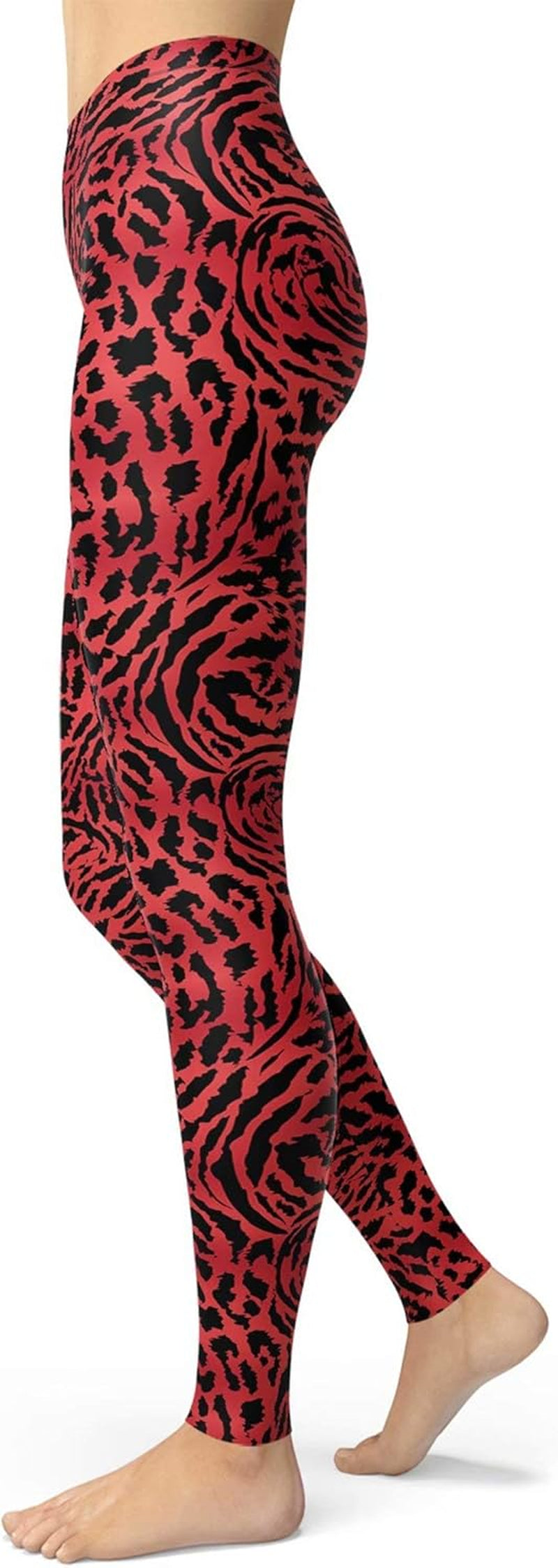 Women'S Leopard Printed Leggings Animal Skin Brushed Buttery Soft Tights