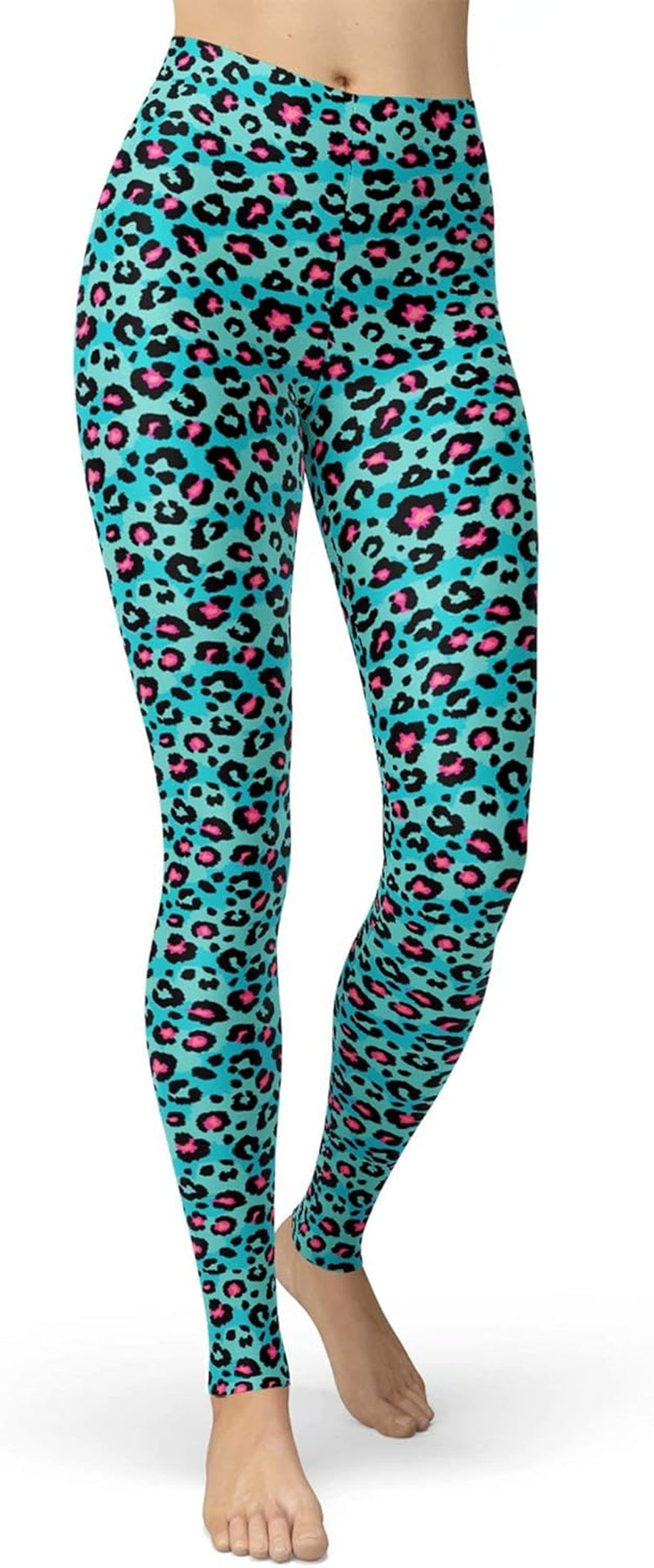 Women'S Leopard Printed Leggings Animal Skin Brushed Buttery Soft Tights