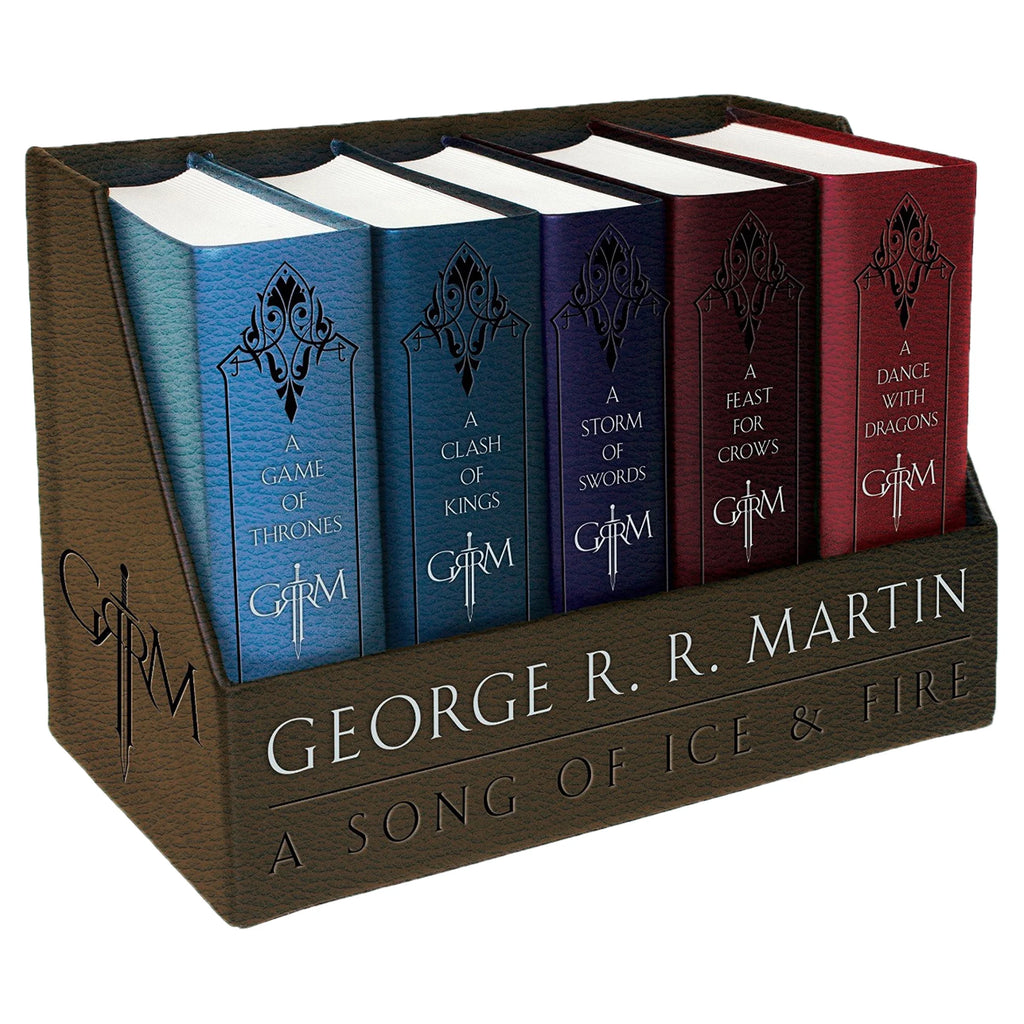 George R. R. Martin: George R. R. Martin'S a Game of Thrones Leather-Cloth Boxed Set (Song of Ice Andfire Series): a Game of Thrones, a Clash of Kings, a Storm of Swords, a Feast for Crows, and AD...