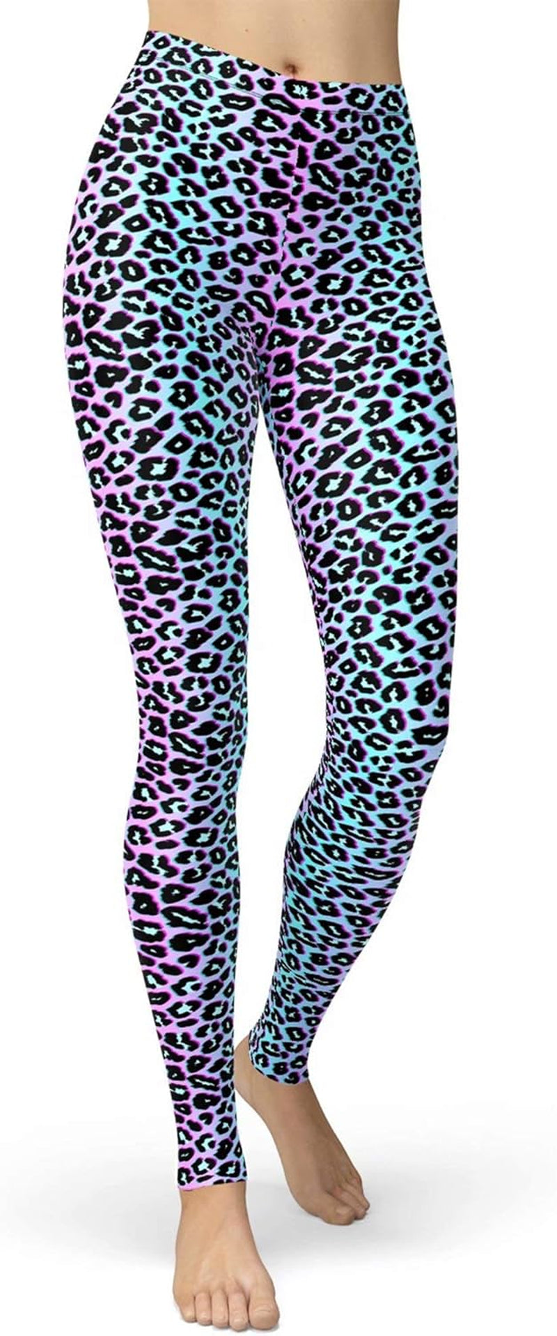 Women'S Leopard Printed Leggings Animal Skin Brushed Buttery Soft Tights