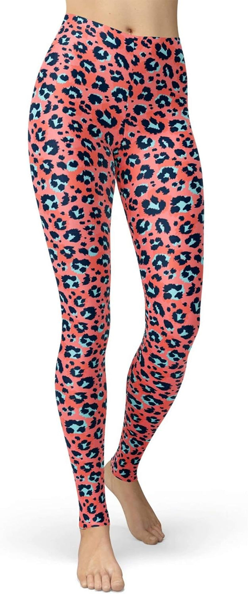 Women'S Leopard Printed Leggings Animal Skin Brushed Buttery Soft Tights