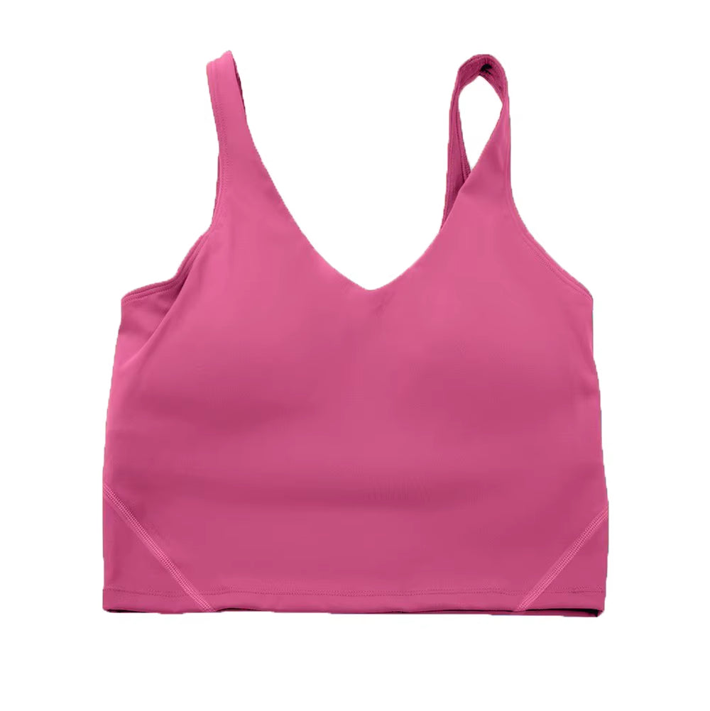 Women'S Sports Yoga Bra U-Back Gathering High Quality Fitness Running Shock Proof, Quick Drying, Breathable Sports Tank Top