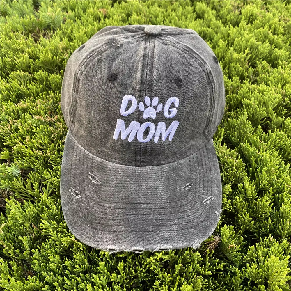 Outdoor Sport Baseball Caps Summer Fashion Letters DOG DAD DOG MOM Embroidery Adjustable Men Women Gorra Caps Bone Hip Hop Hats