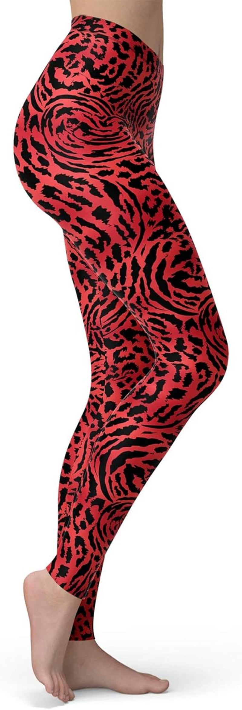 Women'S Leopard Printed Leggings Animal Skin Brushed Buttery Soft Tights