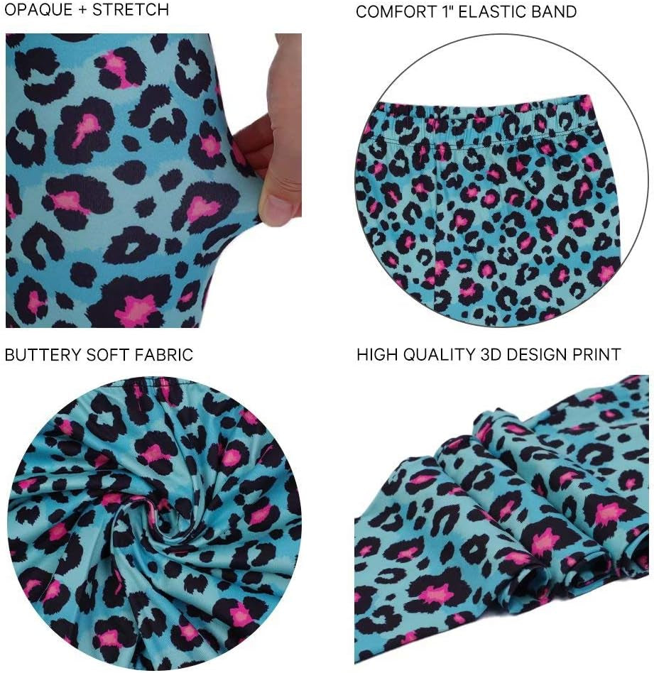 Women'S Leopard Printed Leggings Animal Skin Brushed Buttery Soft Tights