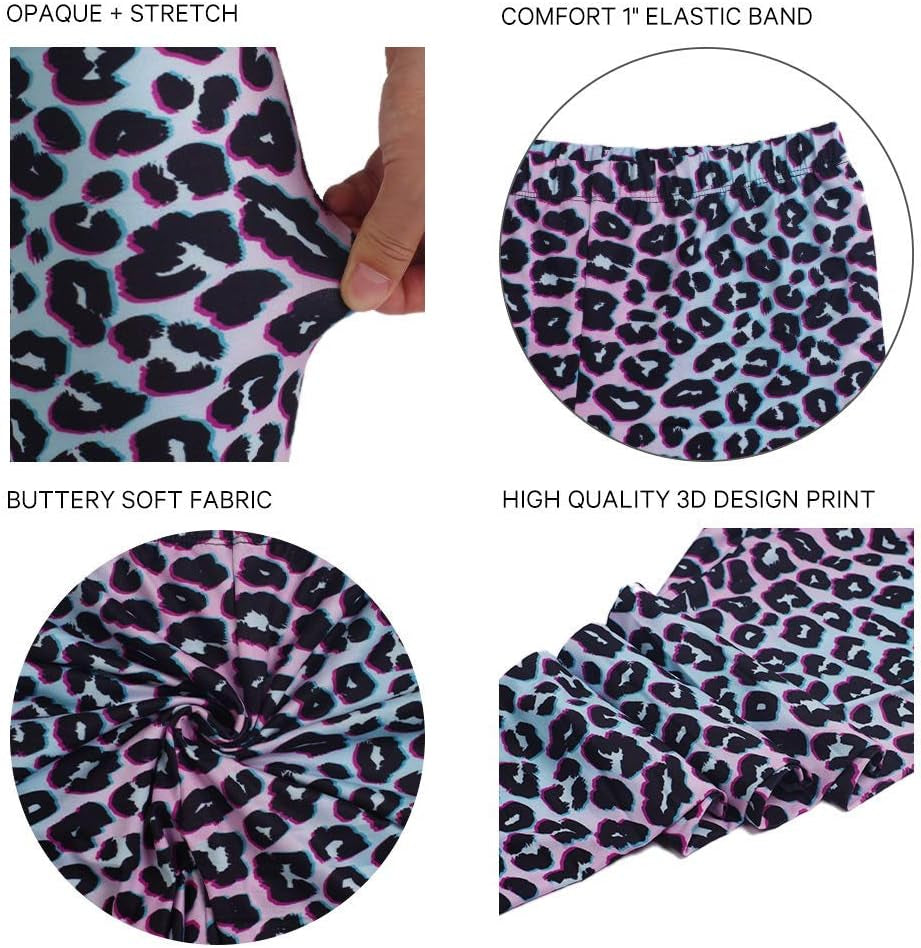 Women'S Leopard Printed Leggings Animal Skin Brushed Buttery Soft Tights