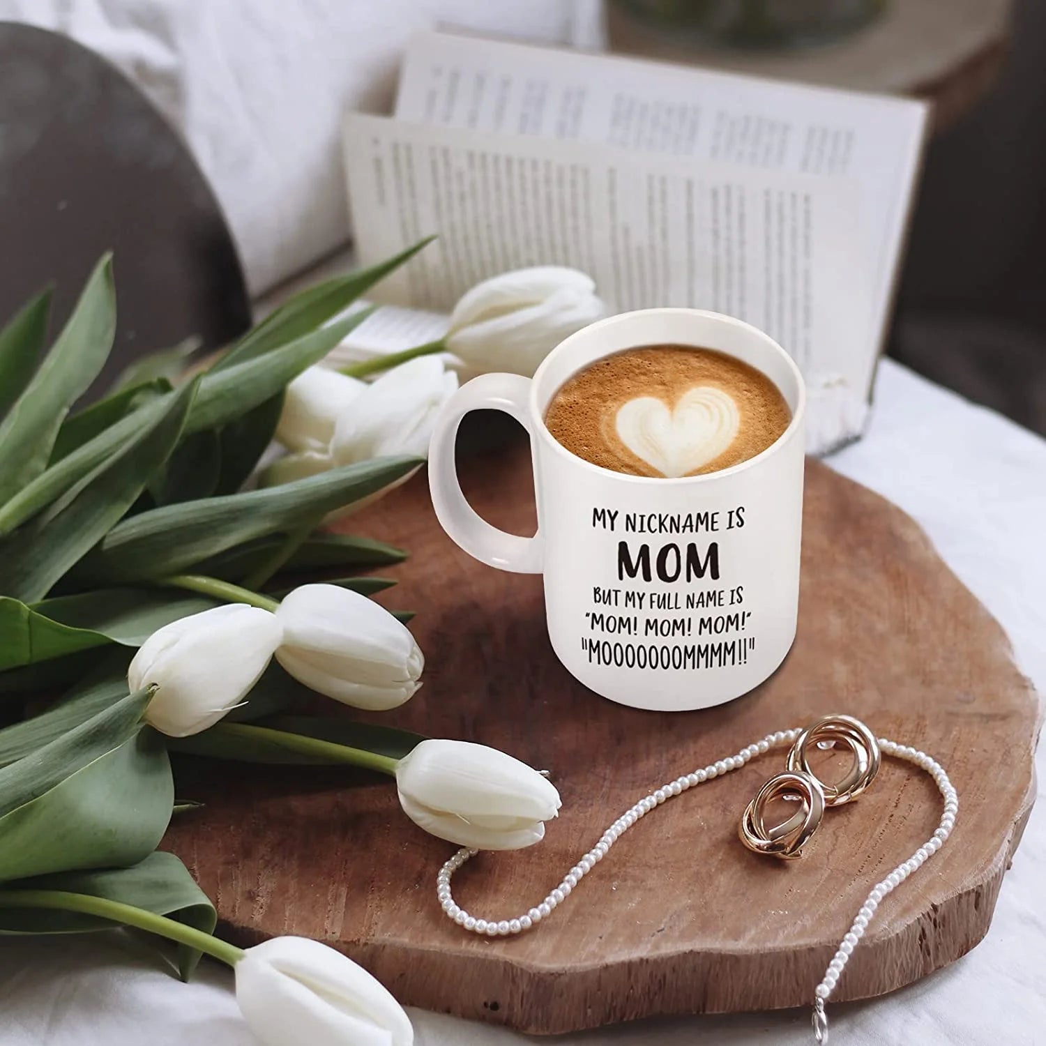 Gifts for Mom, My Nickname Is Mom Funny Coffee Mug, Mom Christmas Mothers Day Birthday Gifts from Daughter Son Kids, Best Mom Gifts, Funny Gift Ideas for Mom, Present for Mom, Mom Mug 11 Oz
