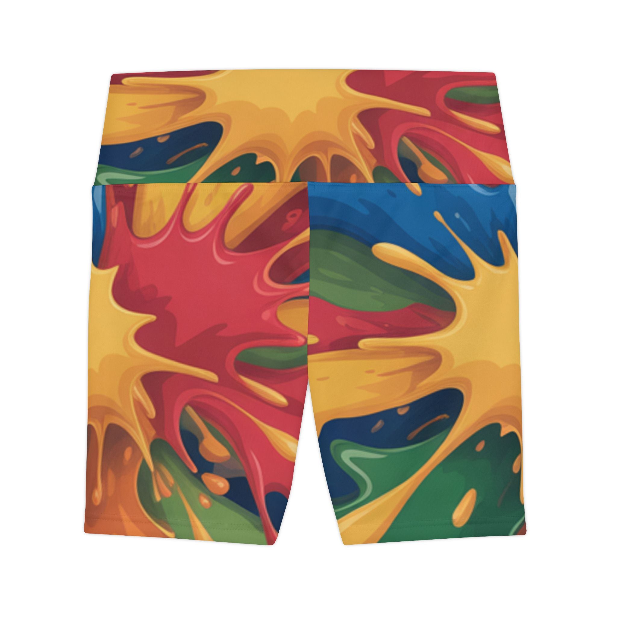 Paint Splash Women's Workout Shorts – Colorful AOP Activewear
