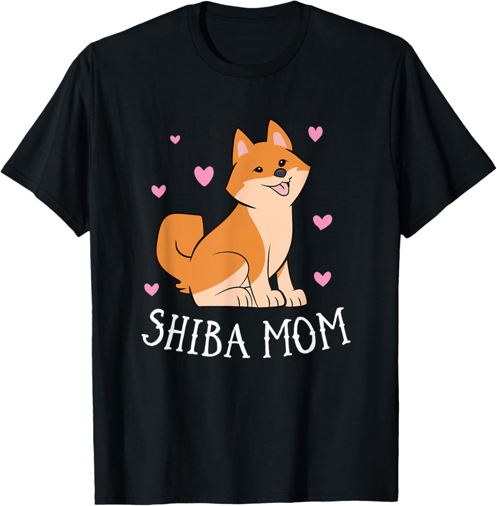Shiba Inu Dog Funny Shiba Inu Mom Dog Shiba Mom Men Women Girls Kids T-Shirt