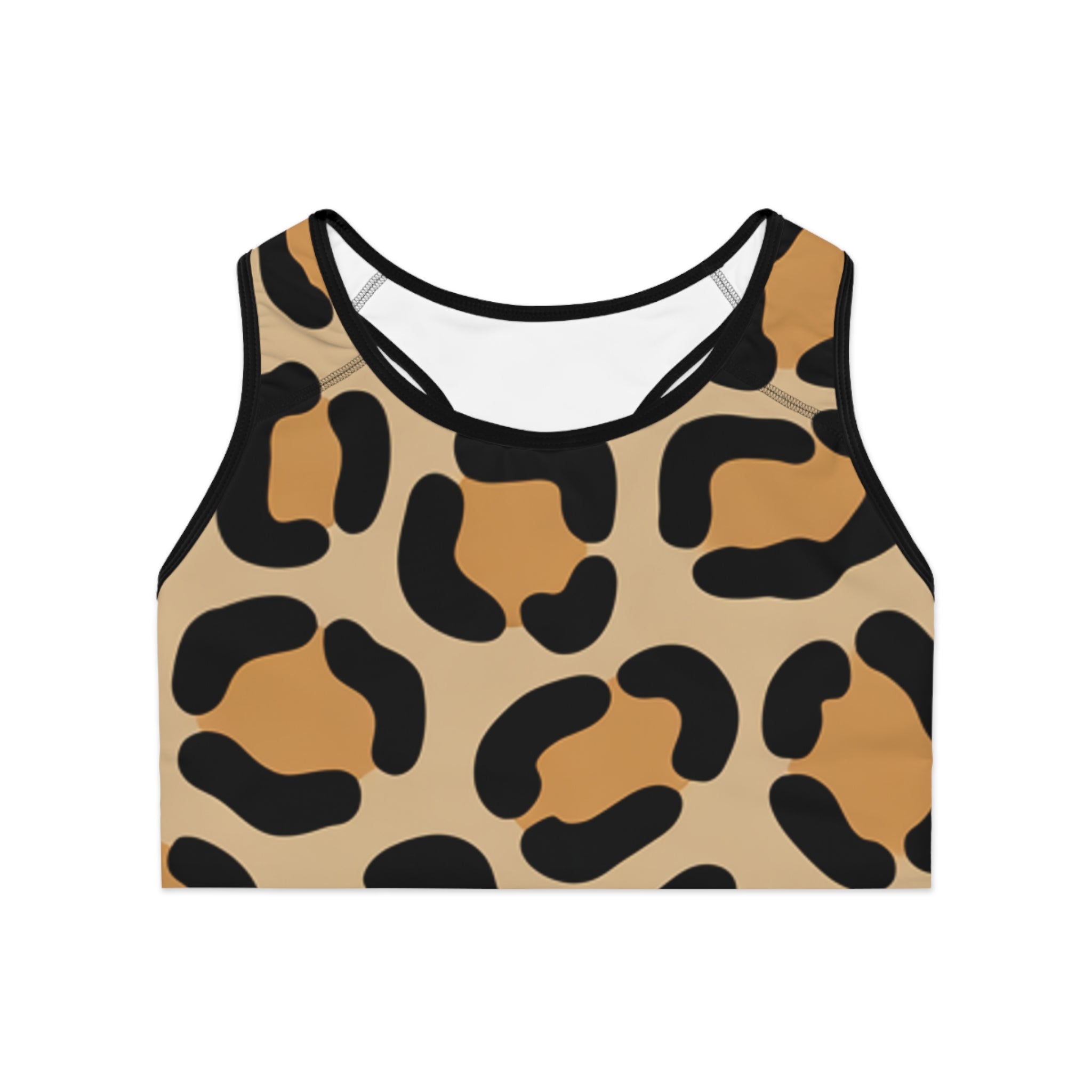 Leopard Print Sports Bra — Chic Animal Print Activewear