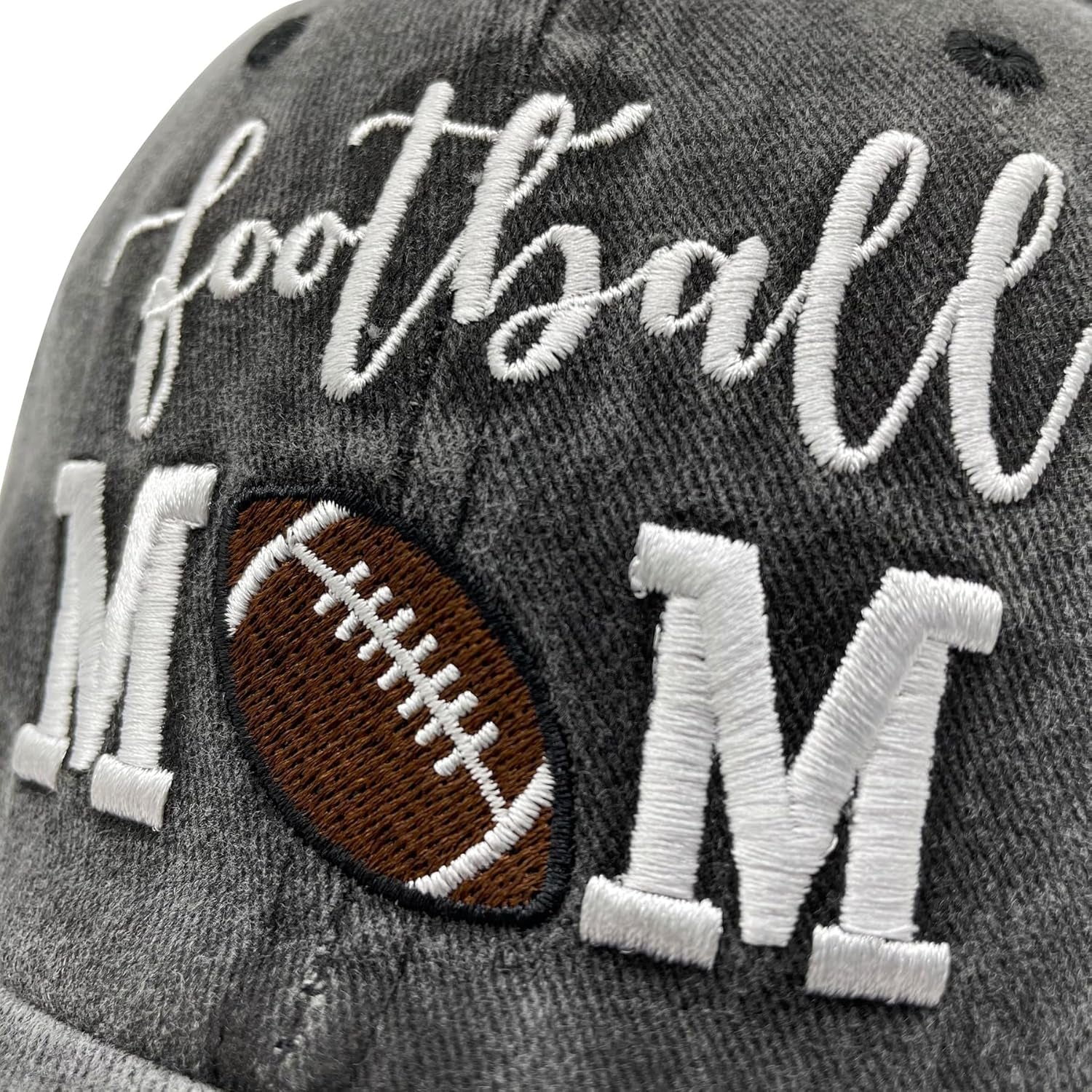 Embroidered Football Mom Hat, Football Mom Gifts for Women, Adjustable Baseball Caps for Mama