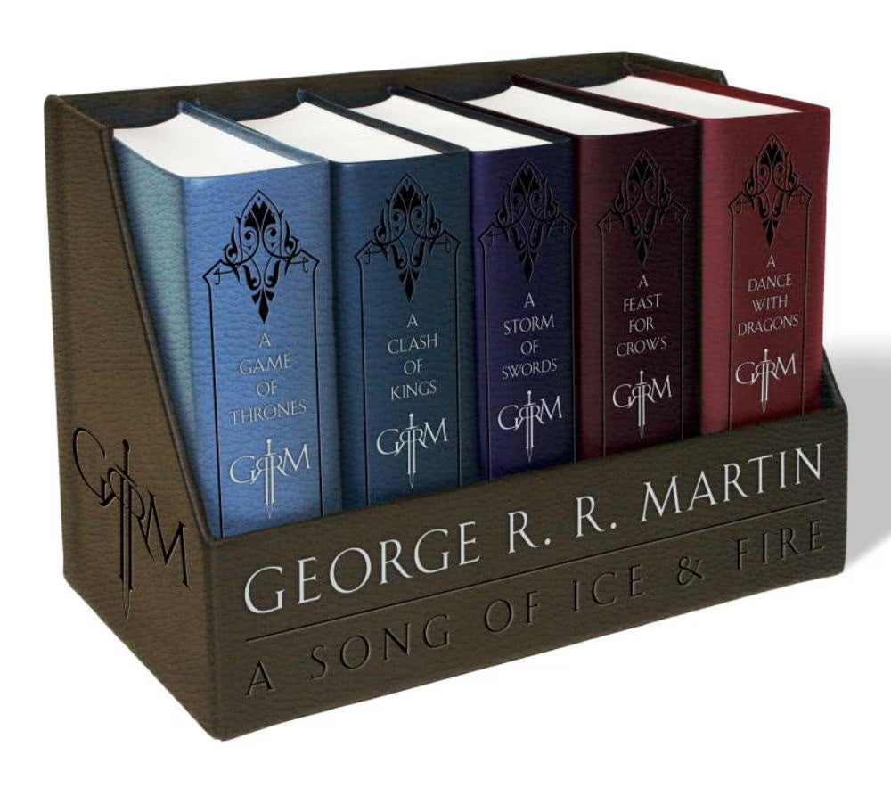 George R. R. Martin: George R. R. Martin'S a Game of Thrones Leather-Cloth Boxed Set (Song of Ice Andfire Series): a Game of Thrones, a Clash of Kings, a Storm of Swords, a Feast for Crows, and AD...