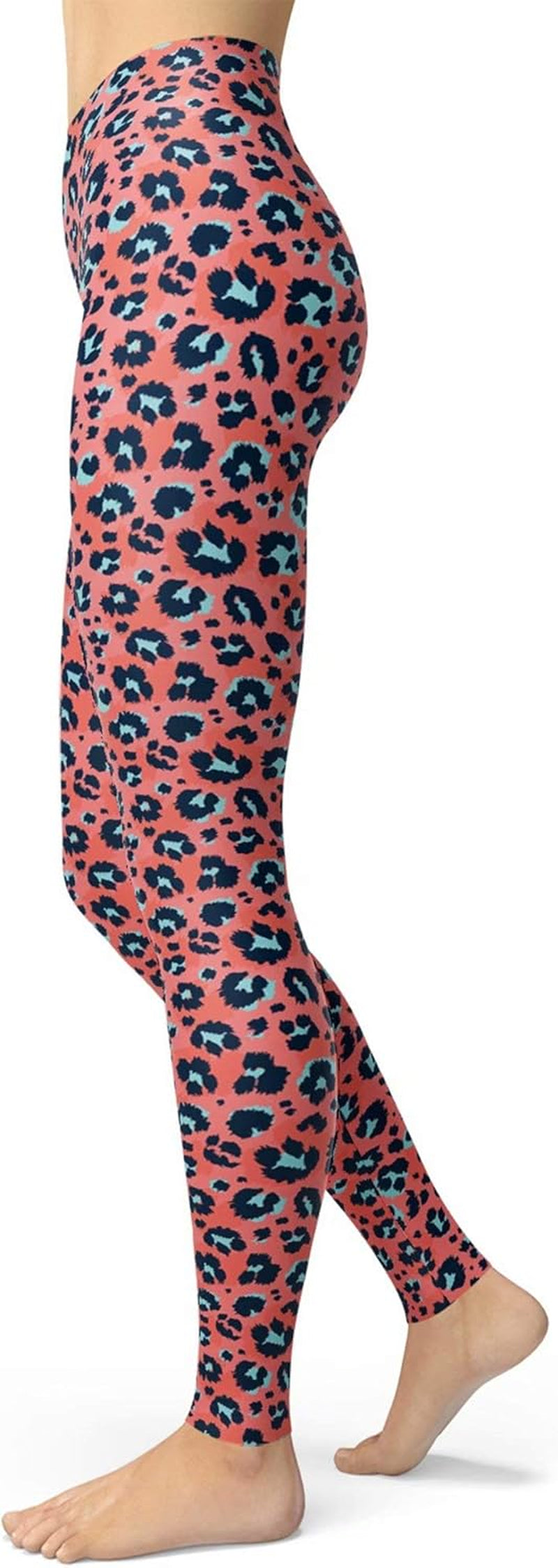 Women'S Leopard Printed Leggings Animal Skin Brushed Buttery Soft Tights