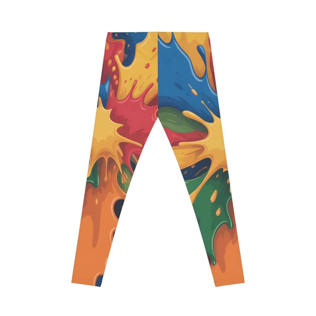 Color Splash Leggings — Vibrant Abstract All-Over-Print Leggings