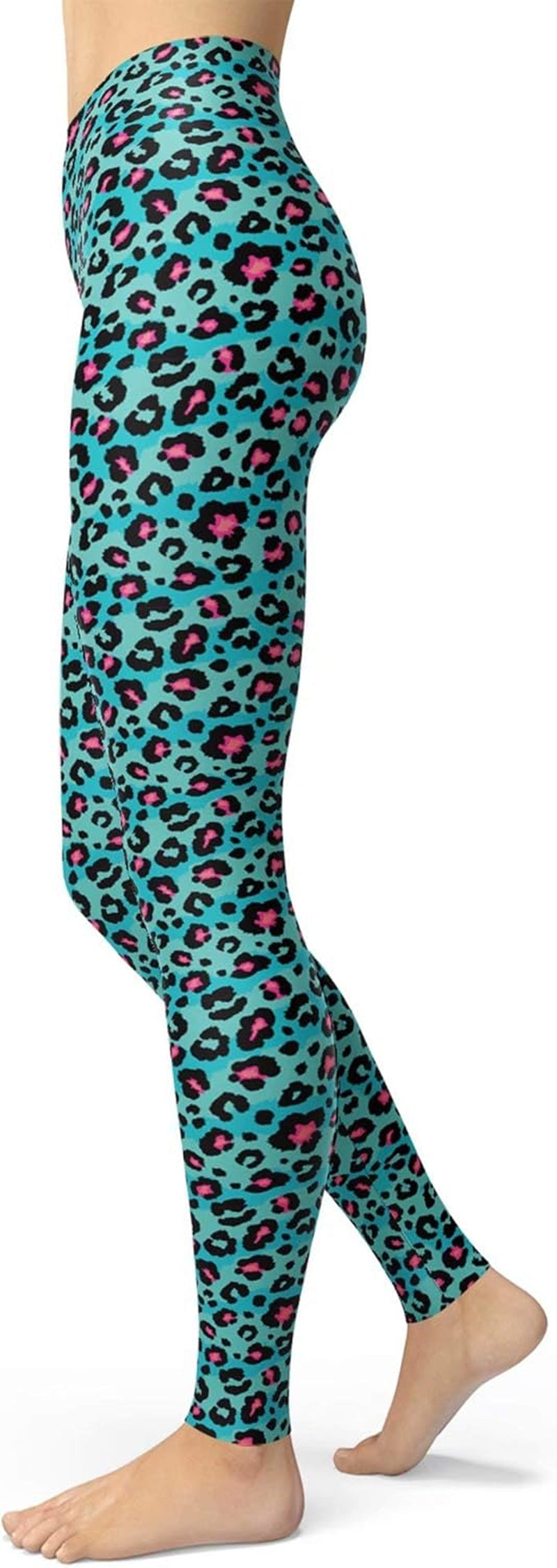 Women'S Leopard Printed Leggings Animal Skin Brushed Buttery Soft Tights