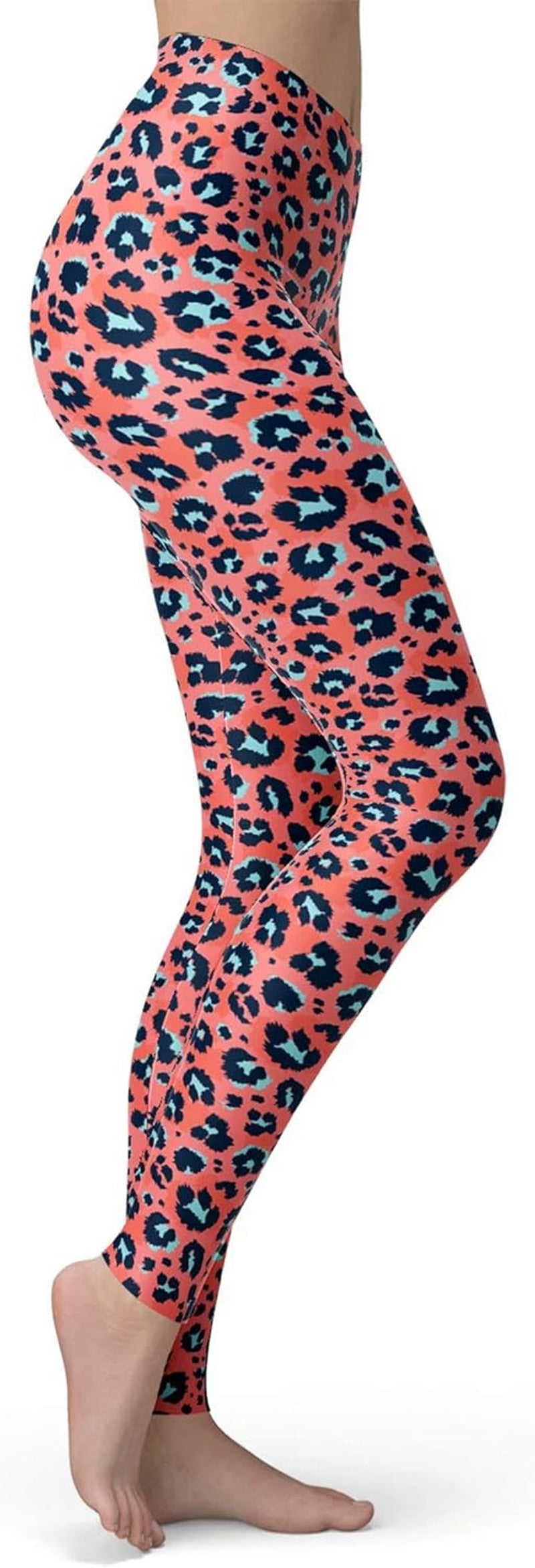 Women'S Leopard Printed Leggings Animal Skin Brushed Buttery Soft Tights