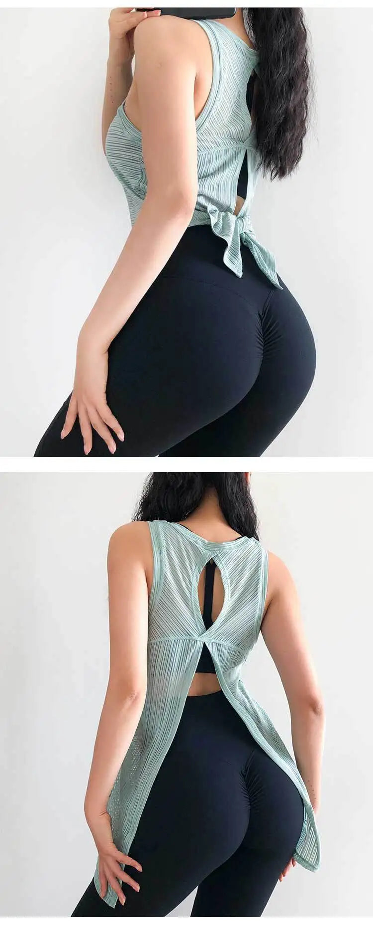 Sexy Open Back Sport T-shirt Women Gym Tank top Loose Sportswear Breathable Workout Tank Top Sleeveless Fitness Yoga T shirt top