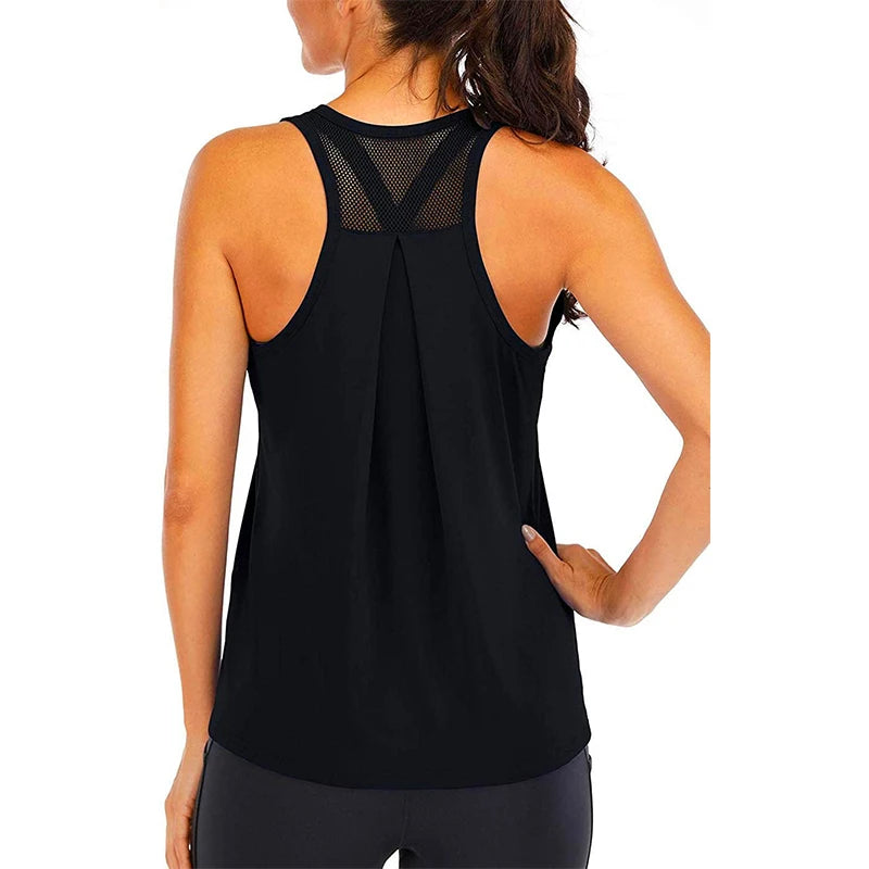 Yoga Shirt Female New Style T-Shirt Loose Fitness Tops Vest Women Sleeveless Sport Tee Quick-Drying Gym Running Workout Blouse
