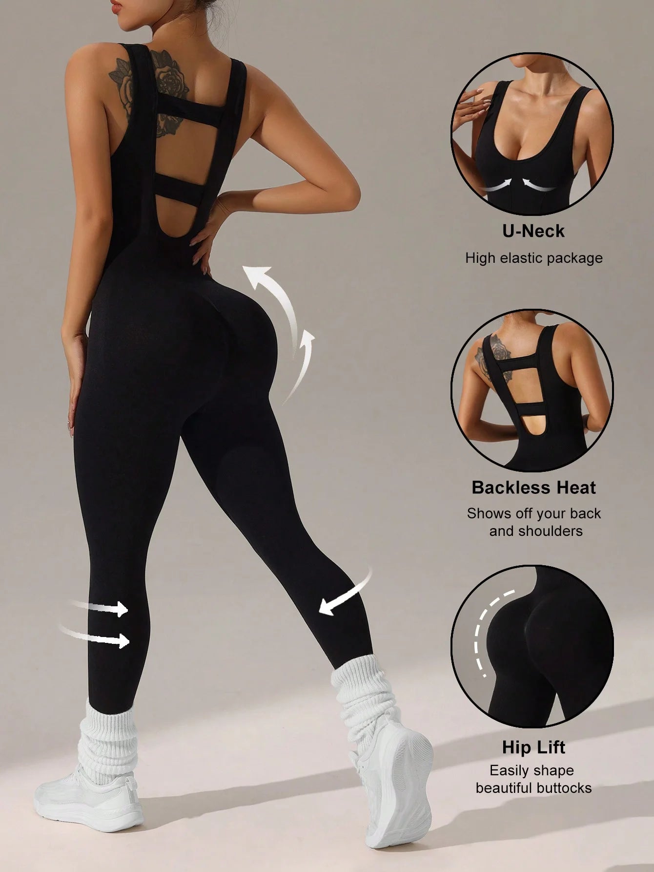 4 colors available Women's vest trousers jumpsuits - sexy hollow vest design - elastic and soft yoga running suit