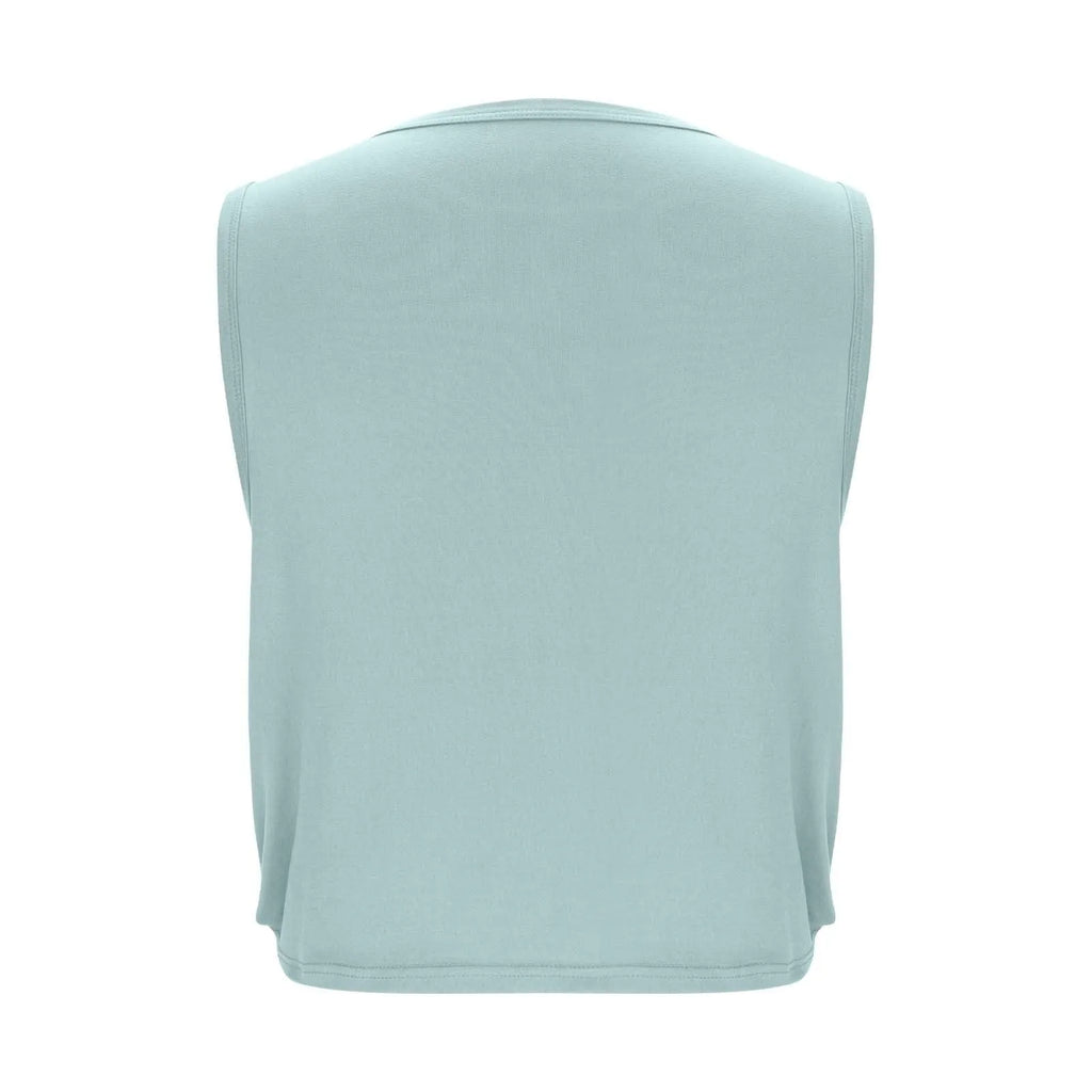 Women Sleeveless Yoga Tops Breathable Blouse Cover Up Gym Workout Cool T-Shirt Running Short Tank Crop Top Athletic Vest