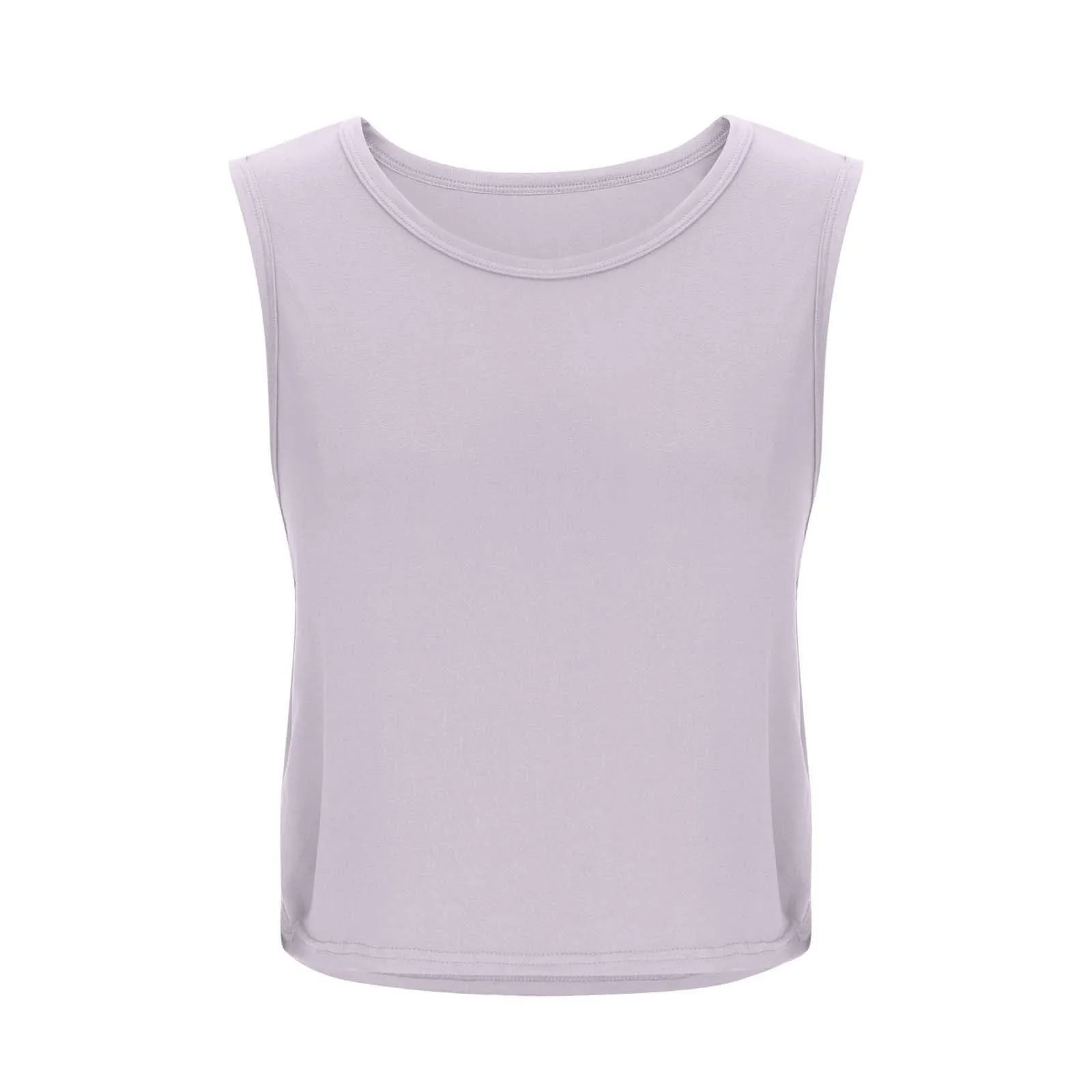 Women Sleeveless Yoga Tops Breathable Blouse Cover Up Gym Workout Cool T-Shirt Running Short Tank Crop Top Athletic Vest