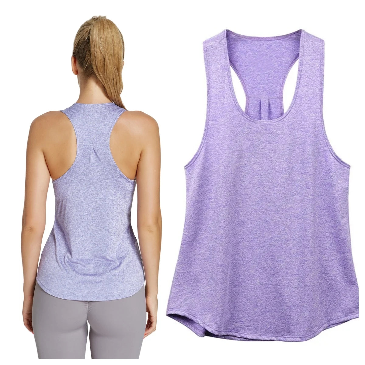 Women's Activewear: Solid Wrap Back Sports Tank Tops - Sleeveless, Breathable & Asymmetrical Hem Fit - Perfect For Fitness & Wor