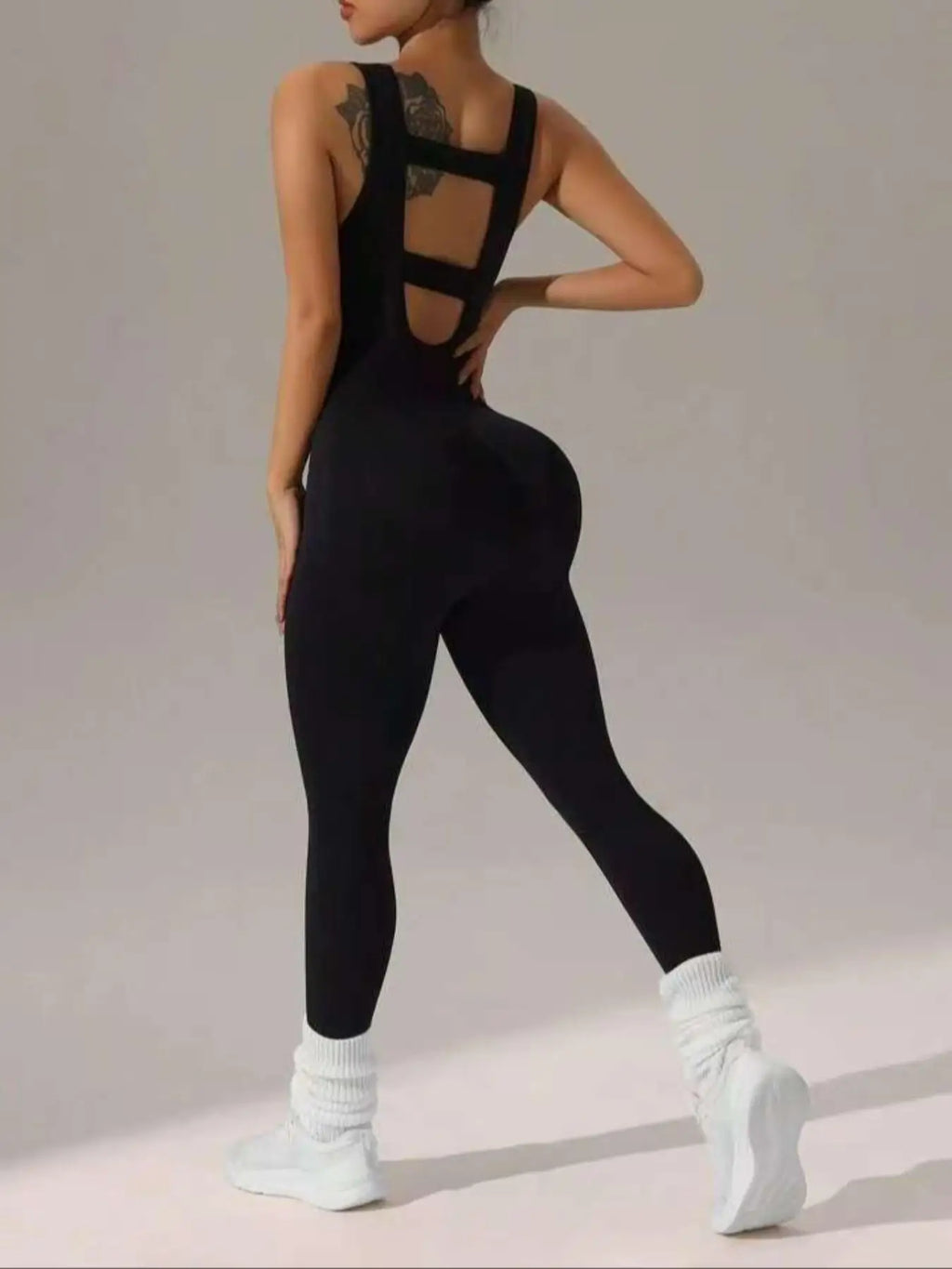 4 colors available Women's vest trousers jumpsuits - sexy hollow vest design - elastic and soft yoga running suit