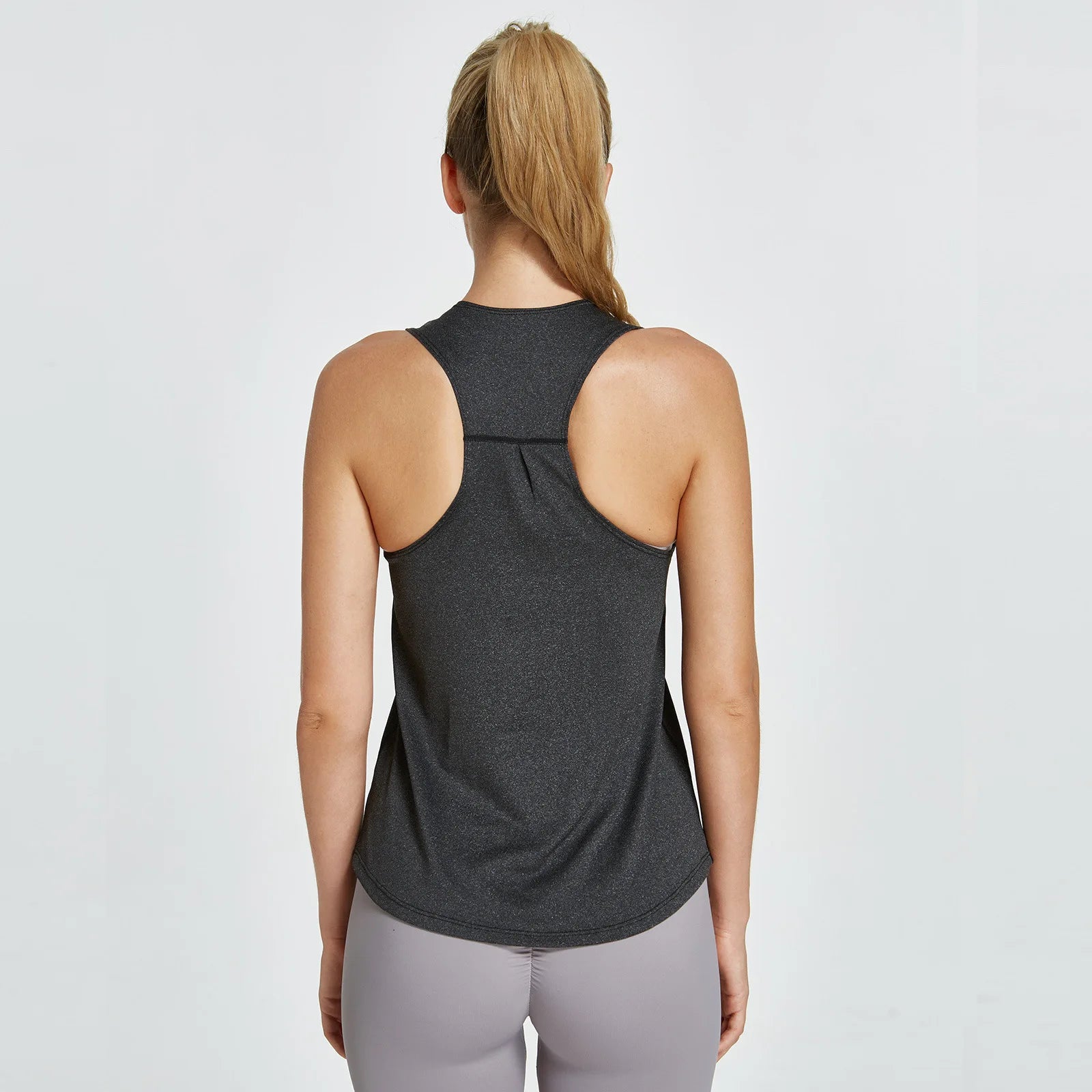 Women's Activewear: Solid Wrap Back Sports Tank Tops - Sleeveless, Breathable & Asymmetrical Hem Fit - Perfect For Fitness & Wor