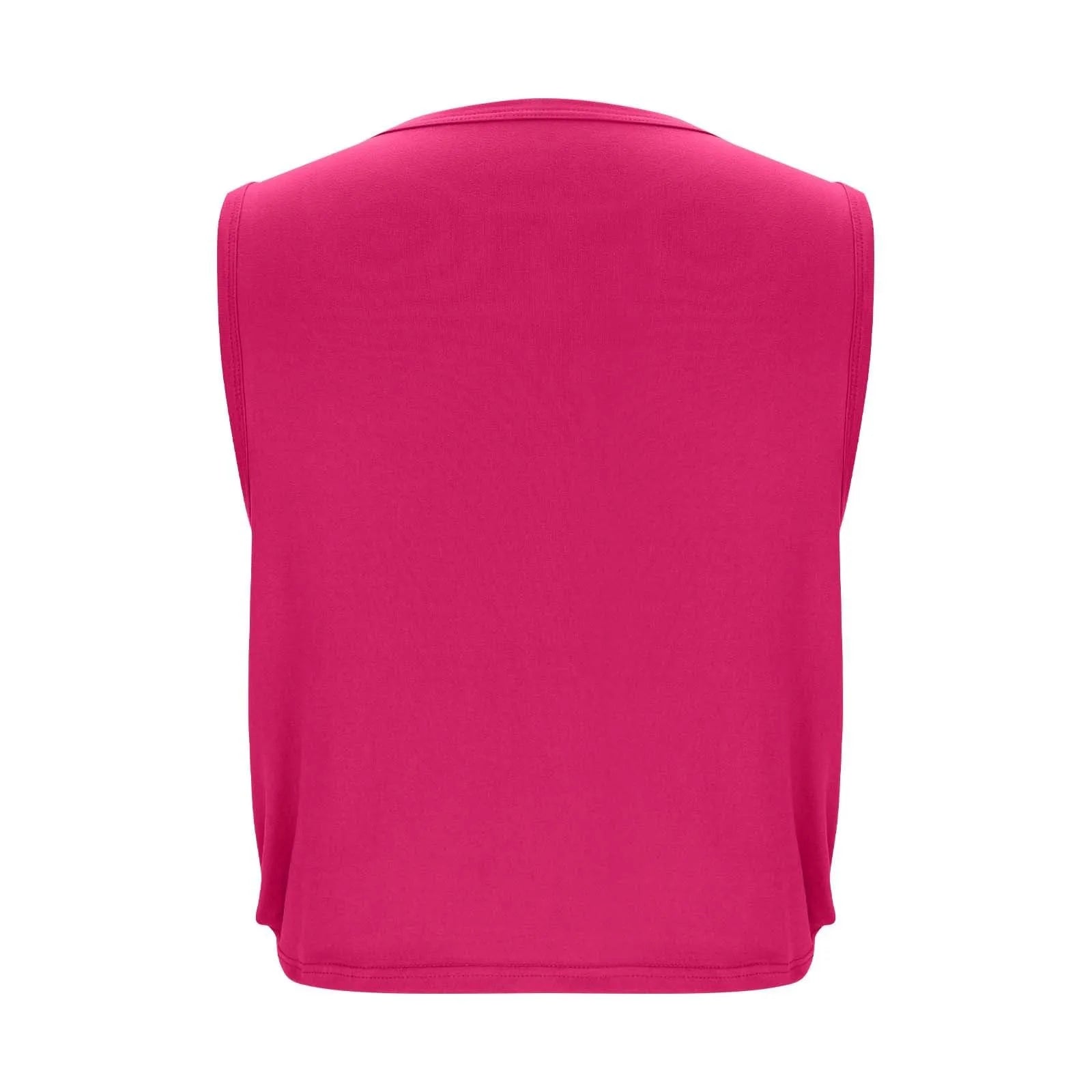 Women Sleeveless Yoga Tops Breathable Blouse Cover Up Gym Workout Cool T-Shirt Running Short Tank Crop Top Athletic Vest