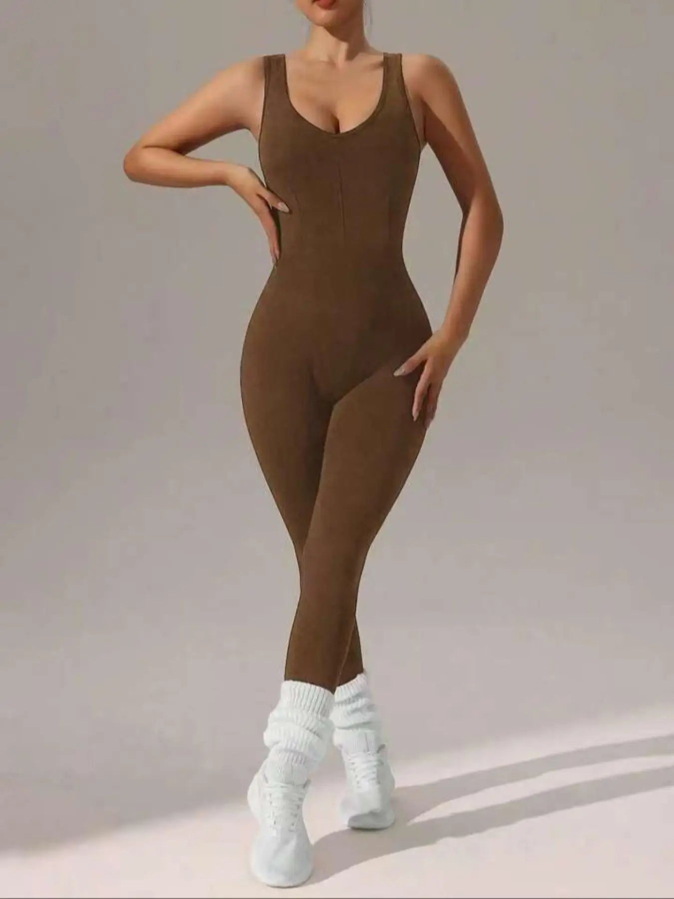 4 colors available Women's vest trousers jumpsuits - sexy hollow vest design - elastic and soft yoga running suit