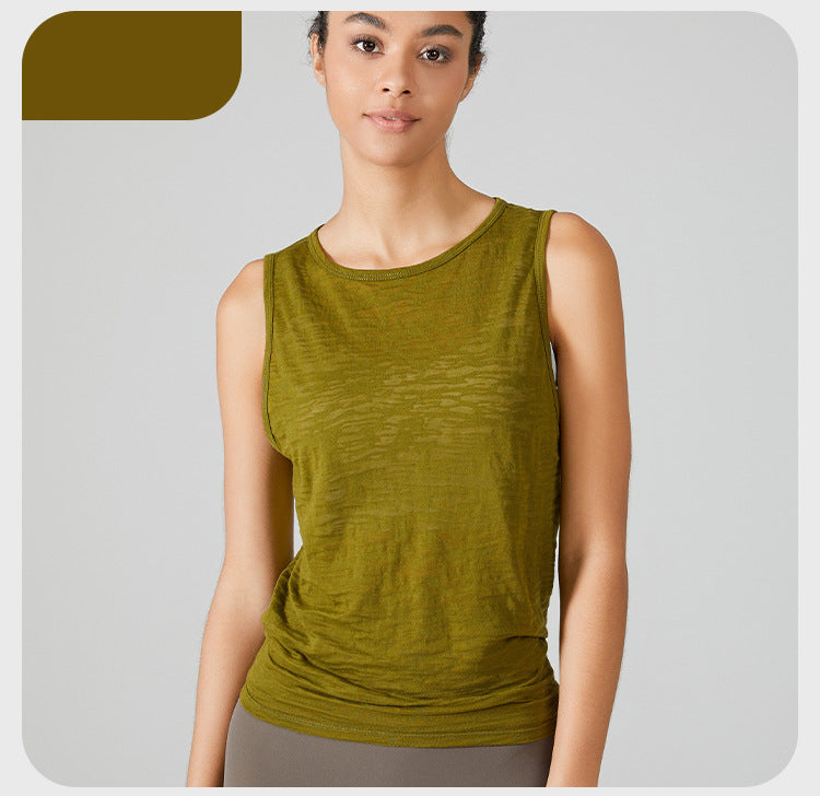 Sleeveless Racerback Workout Tank Tops for Women, Gym Running Training Yoga Shirts, Women Athletic Fitness Sport Yoga Vest