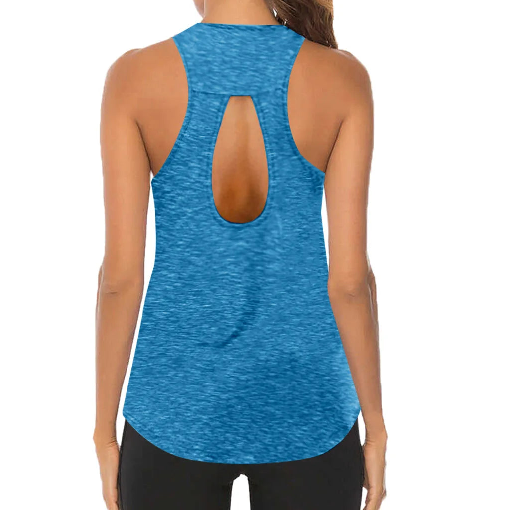 Women Yoga Tops  Sexy Tank Tops Loose Thin Sports Vest Breathable Sleeveless T-shirt Gym Fitness Running Shirts Girls