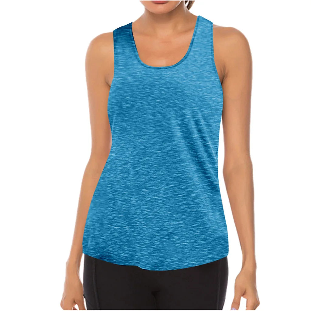 Women Yoga Tops  Sexy Tank Tops Loose Thin Sports Vest Breathable Sleeveless T-shirt Gym Fitness Running Shirts Girls