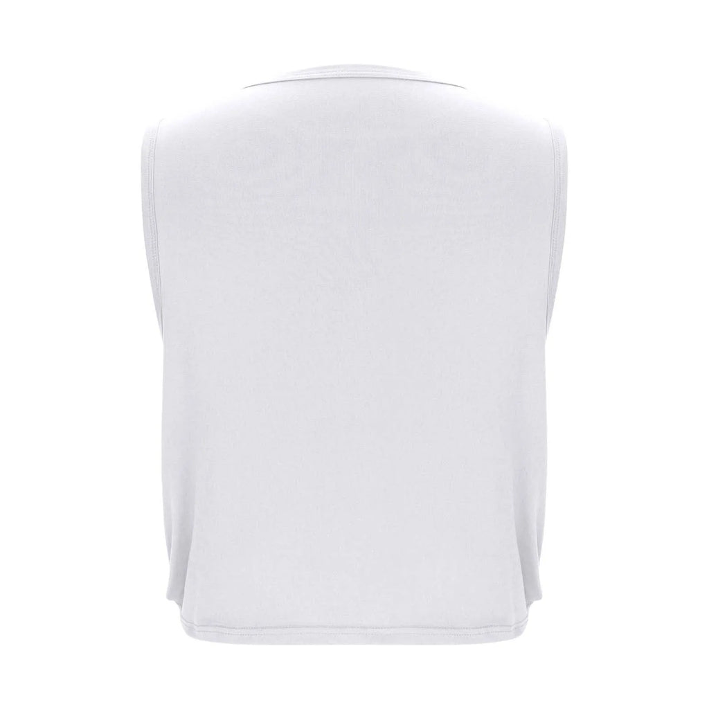 Women Sleeveless Yoga Tops Breathable Blouse Cover Up Gym Workout Cool T-Shirt Running Short Tank Crop Top Athletic Vest