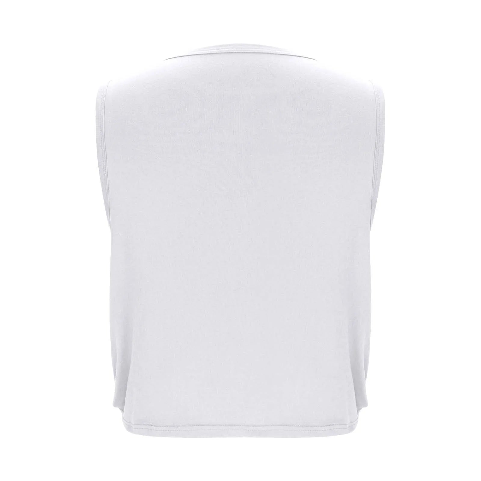 Women Sleeveless Yoga Tops Breathable Blouse Cover Up Gym Workout Cool T-Shirt Running Short Tank Crop Top Athletic Vest