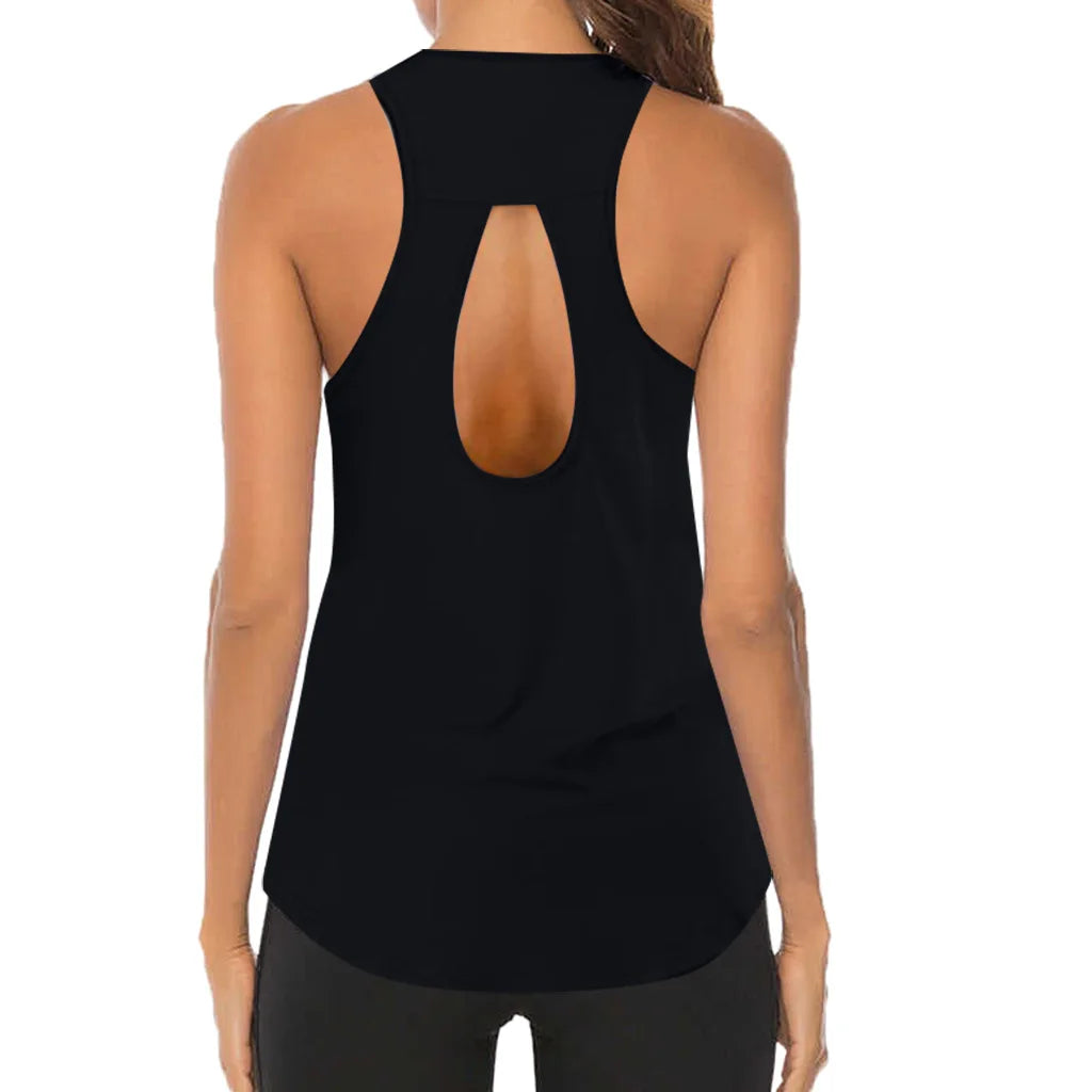 Women Yoga Tops  Sexy Tank Tops Loose Thin Sports Vest Breathable Sleeveless T-shirt Gym Fitness Running Shirts Girls