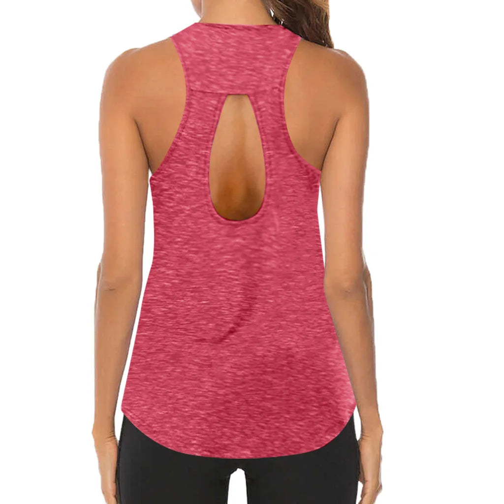 Women Yoga Tops  Sexy Tank Tops Loose Thin Sports Vest Breathable Sleeveless T-shirt Gym Fitness Running Shirts Girls