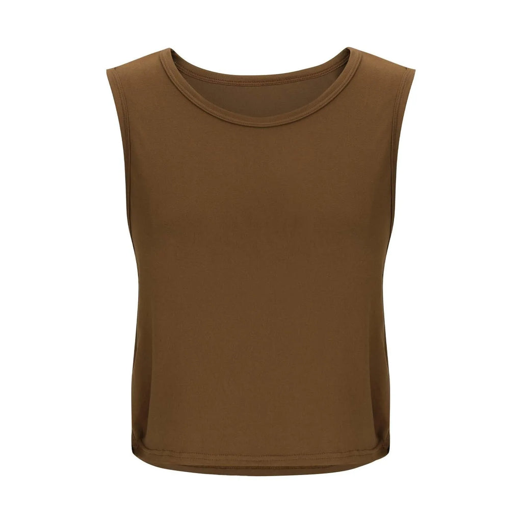 Women Sleeveless Yoga Tops Breathable Blouse Cover Up Gym Workout Cool T-Shirt Running Short Tank Crop Top Athletic Vest