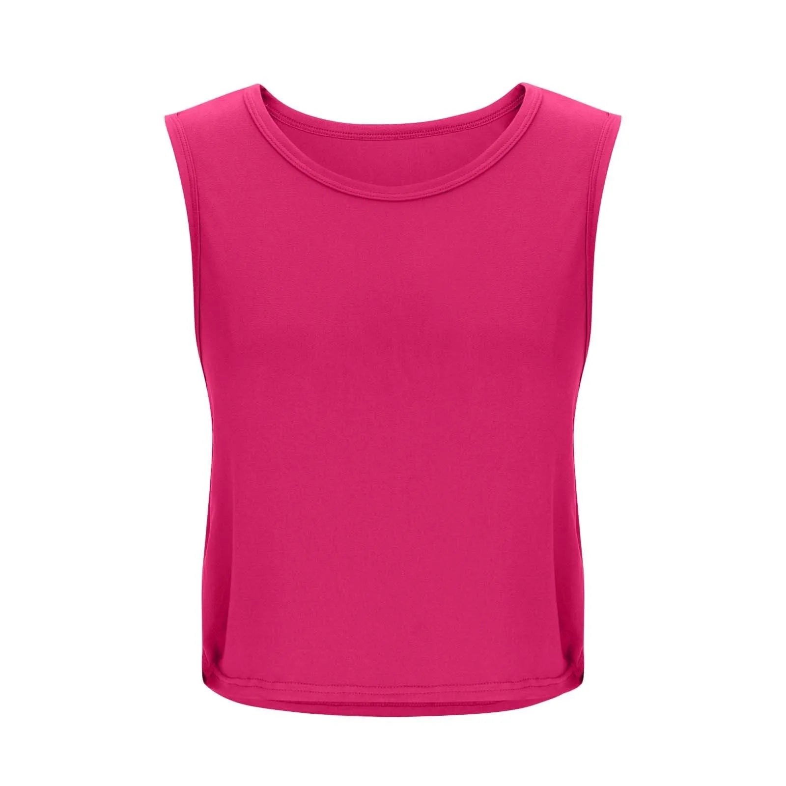 Women Sleeveless Yoga Tops Breathable Blouse Cover Up Gym Workout Cool T-Shirt Running Short Tank Crop Top Athletic Vest