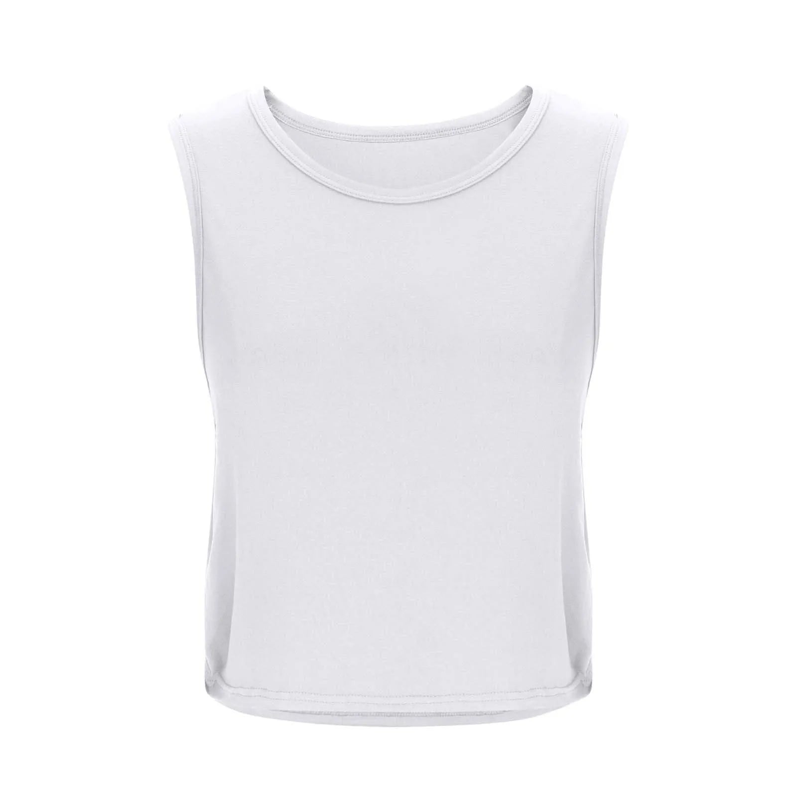 Women Sleeveless Yoga Tops Breathable Blouse Cover Up Gym Workout Cool T-Shirt Running Short Tank Crop Top Athletic Vest