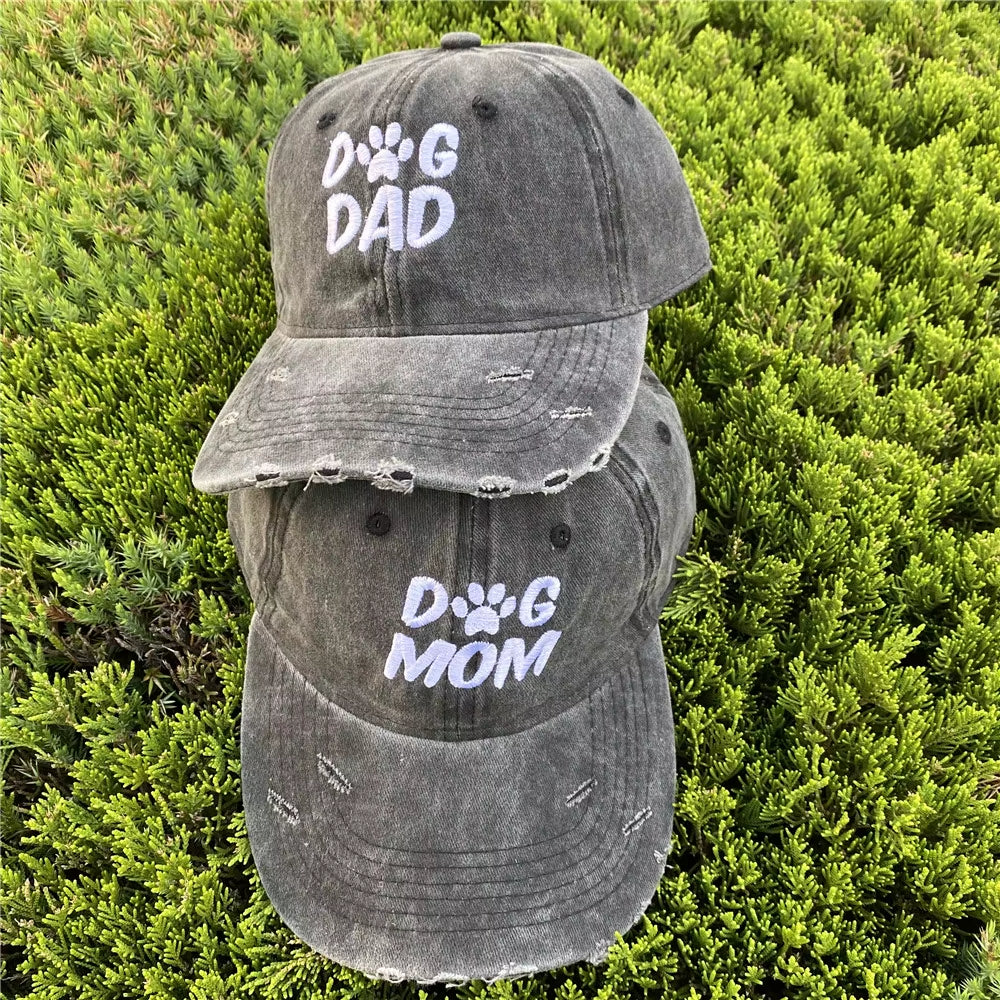 Outdoor Sport Baseball Caps Summer Fashion Letters DOG DAD DOG MOM Embroidery Adjustable Men Women Gorra Caps Bone Hip Hop Hats