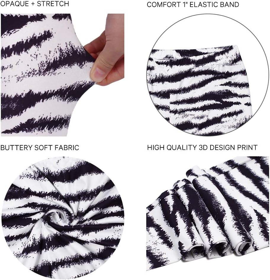 Women'S Leopard Printed Leggings Animal Skin Brushed Buttery Soft Tights