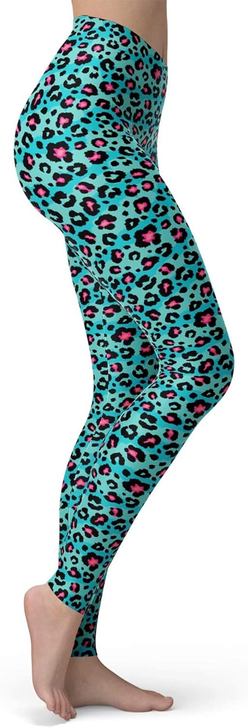 Women'S Leopard Printed Leggings Animal Skin Brushed Buttery Soft Tights