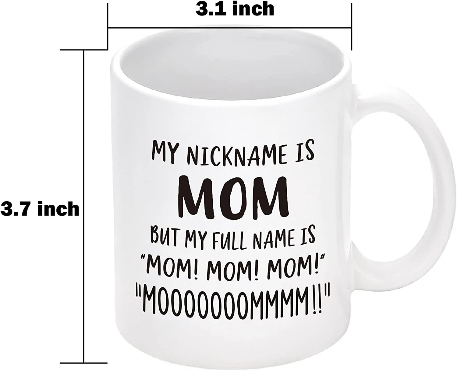 Gifts for Mom, My Nickname Is Mom Funny Coffee Mug, Mom Christmas Mothers Day Birthday Gifts from Daughter Son Kids, Best Mom Gifts, Funny Gift Ideas for Mom, Present for Mom, Mom Mug 11 Oz