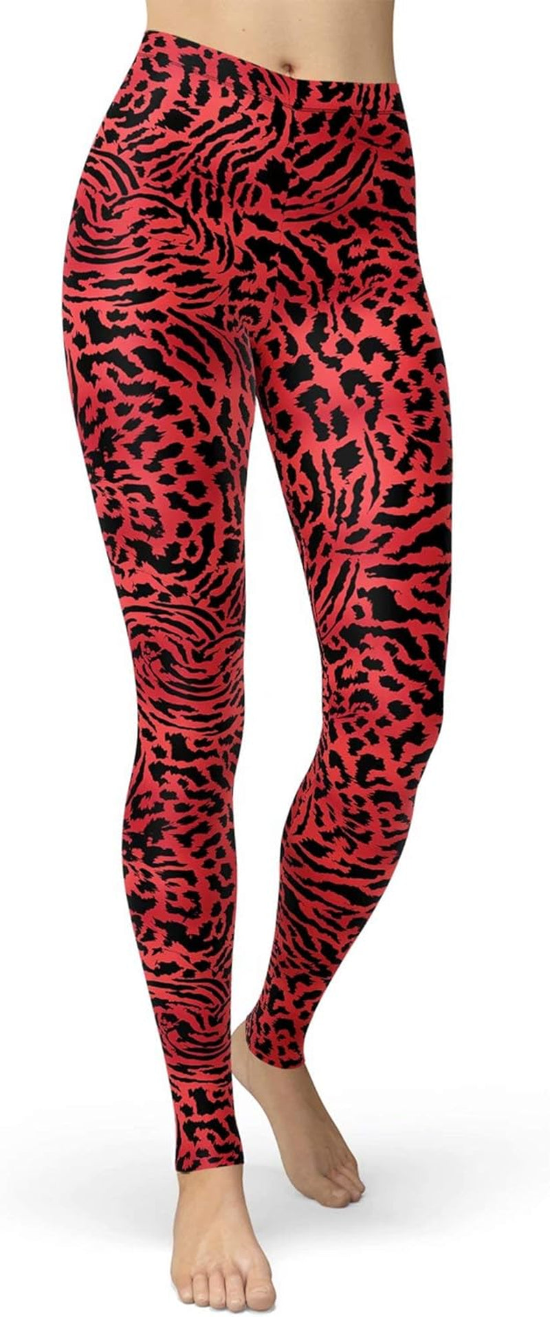 Women'S Leopard Printed Leggings Animal Skin Brushed Buttery Soft Tights